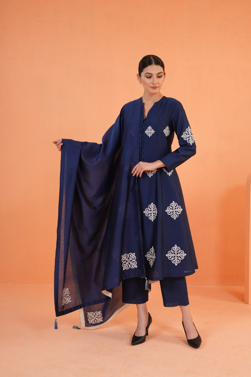 ORIGANI Blue Zahara Suit Set