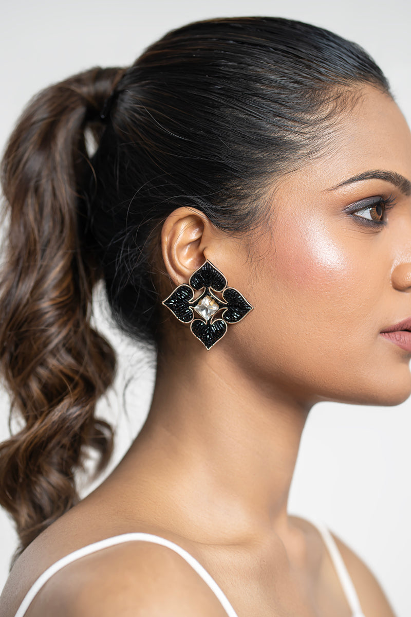 Macro Spade Stud Earrings