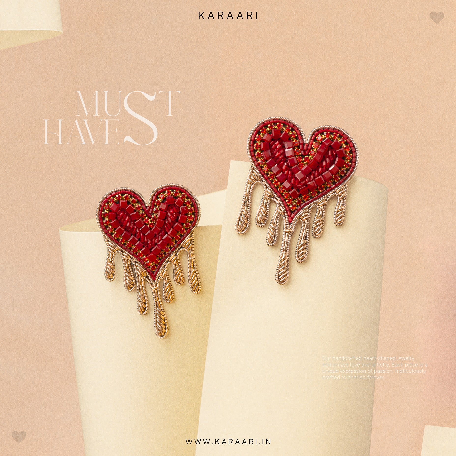 Heart Drip Earrings