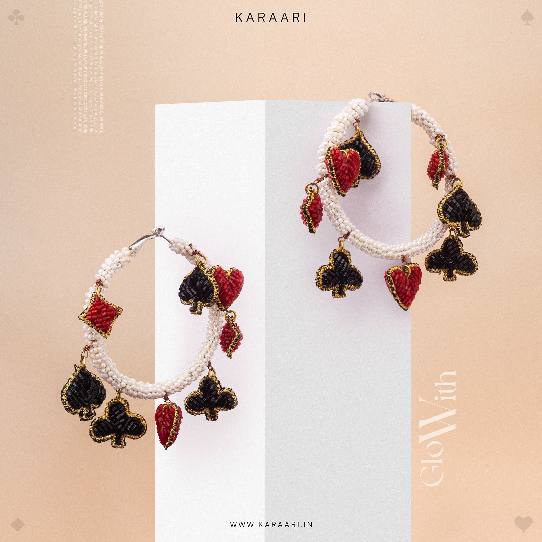 Suits Of Cards charms Hoops