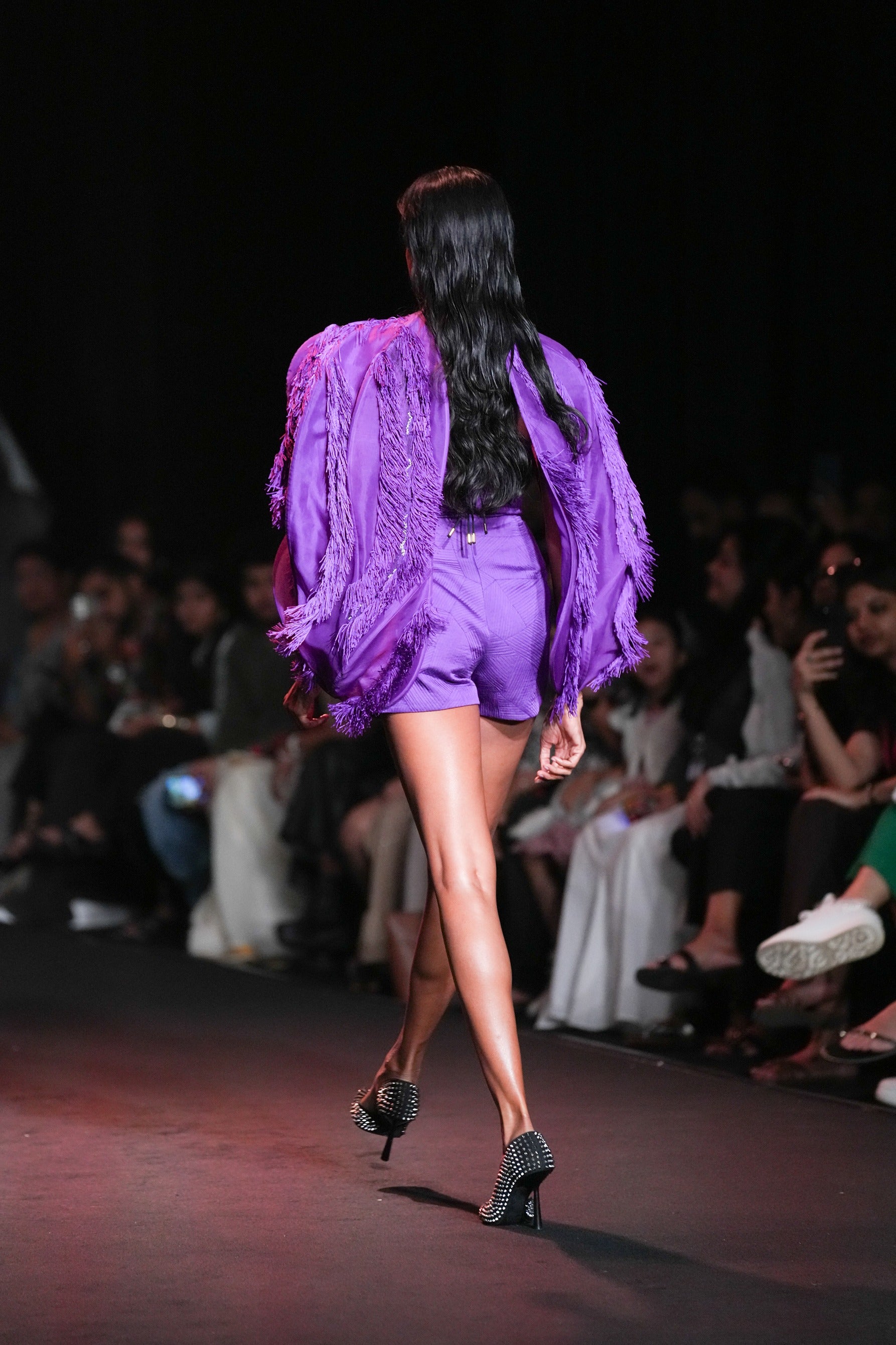 Quilted Playsuit With Boning Cape