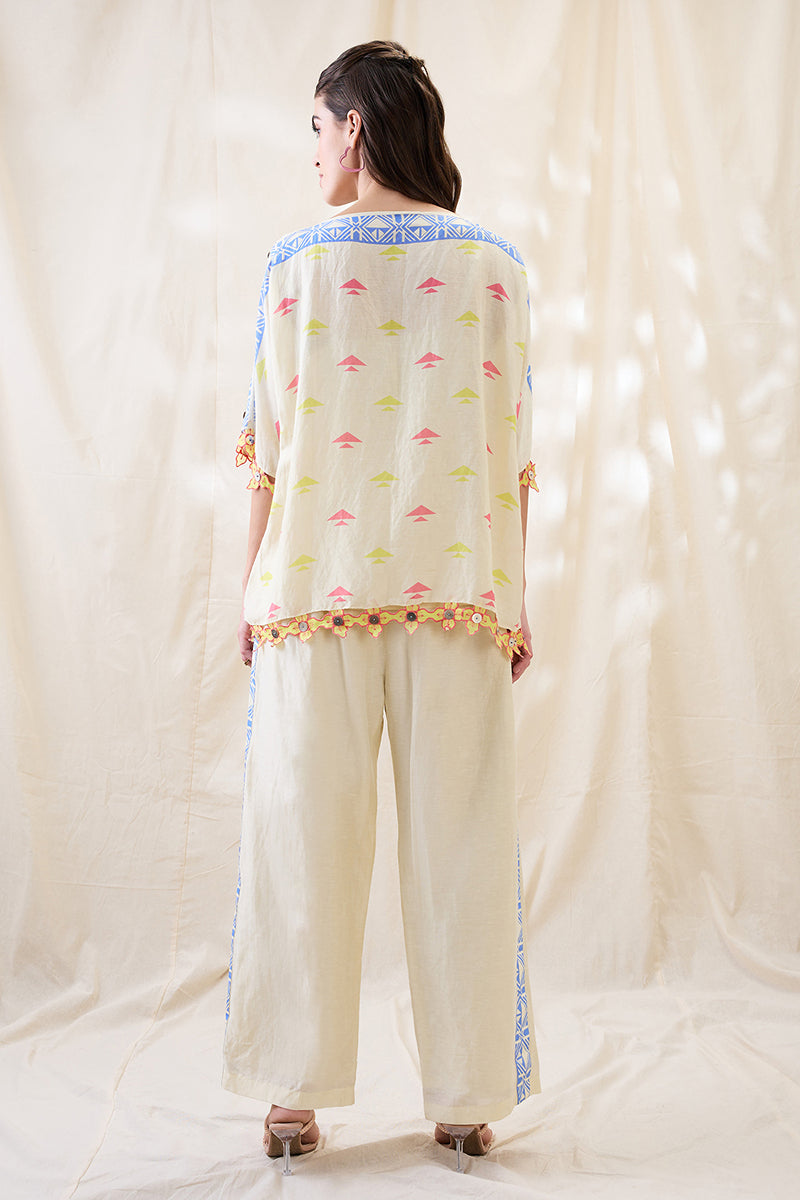 Kitchra Appliqued Kimono Co-ord Set