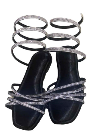 Black Flat Spring Tie Up