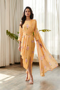 Load image into Gallery viewer, Jasmine Yellow Saree Dress
