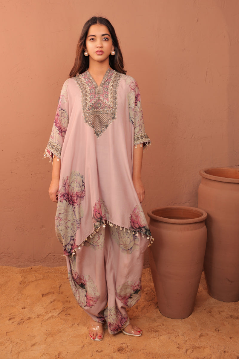 Carnation Crush Kaftan set