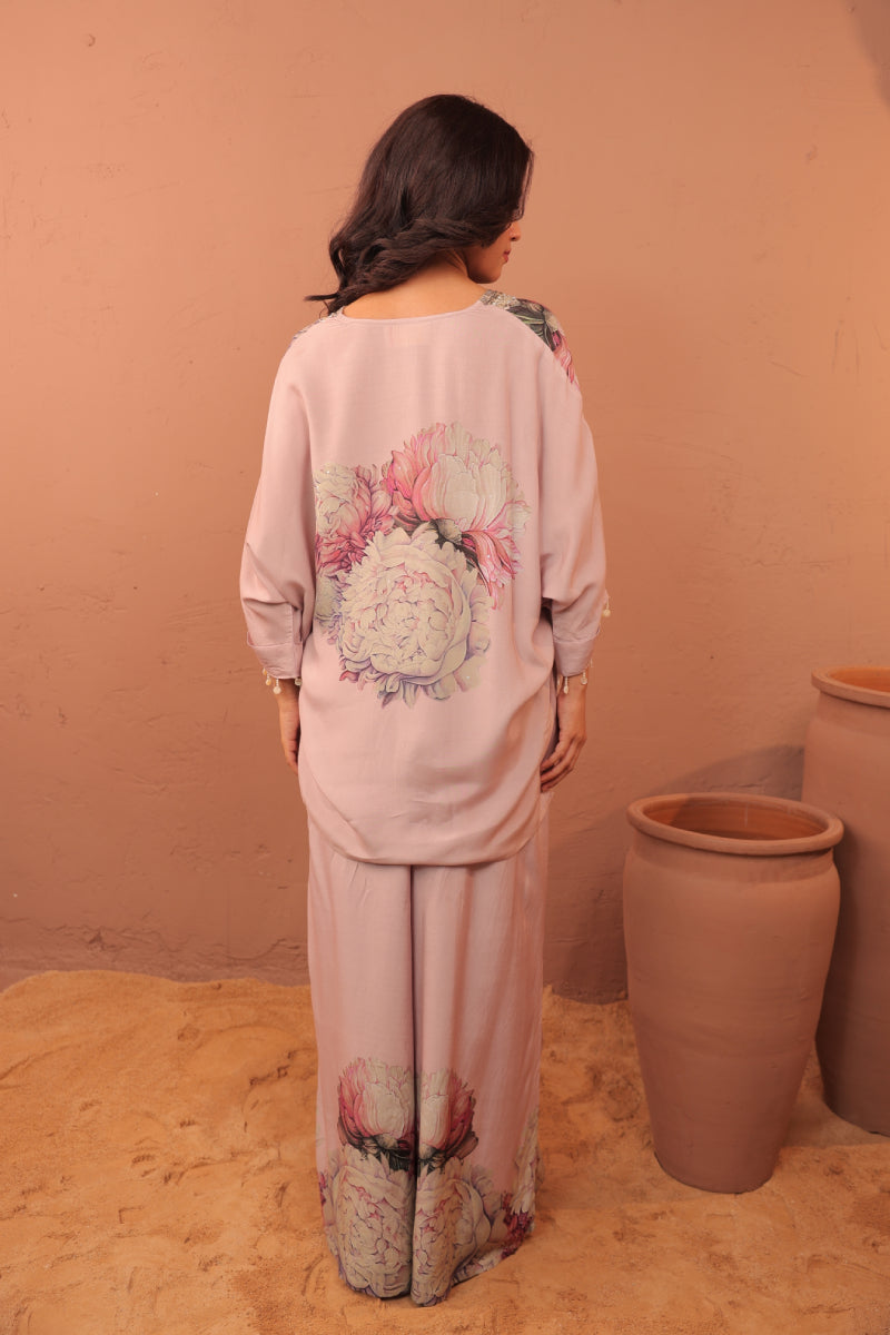 Carnation Crush Kimono Tunic set