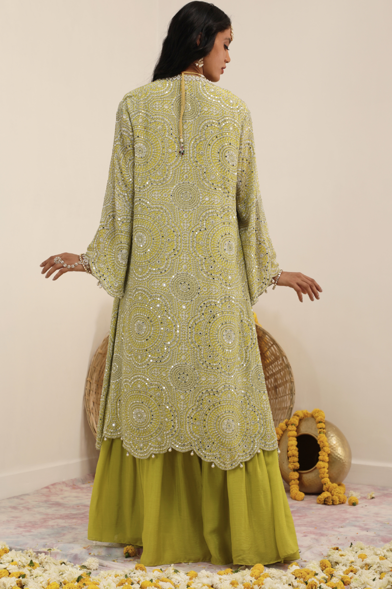Hoor Long Jacket set