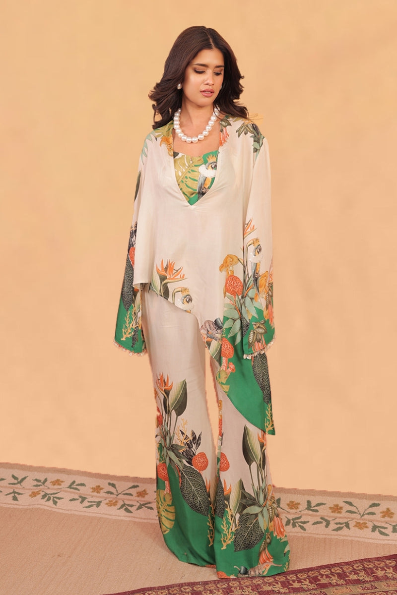 Kokum Asymmetric tunic co-ord set