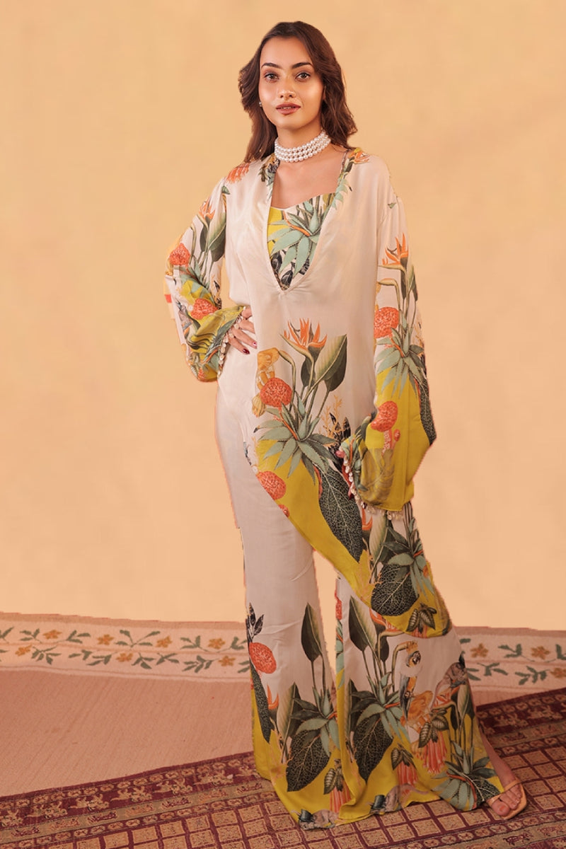 Kokum Asymmetric tunic co-ord set