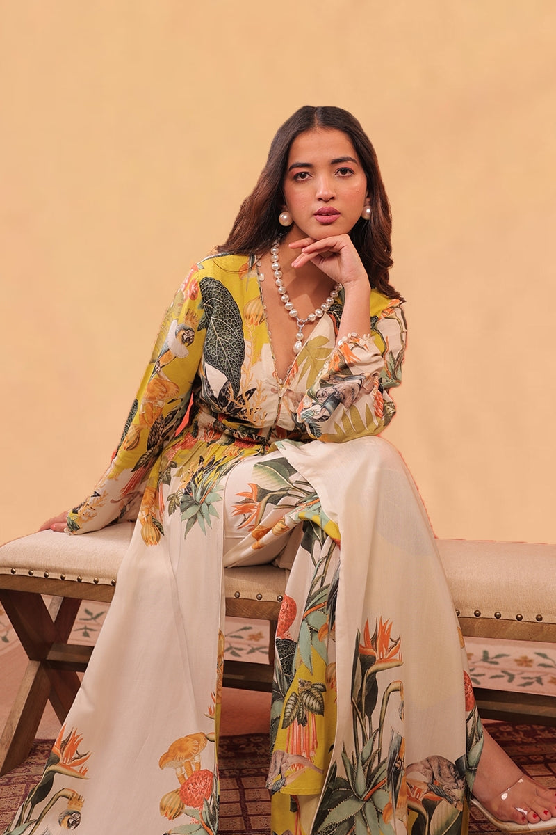 Kokum Slit flared dress