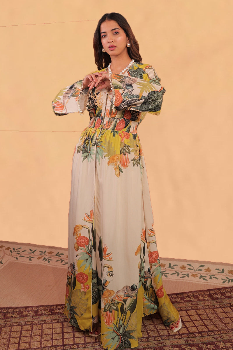 Kokum Slit flared dress