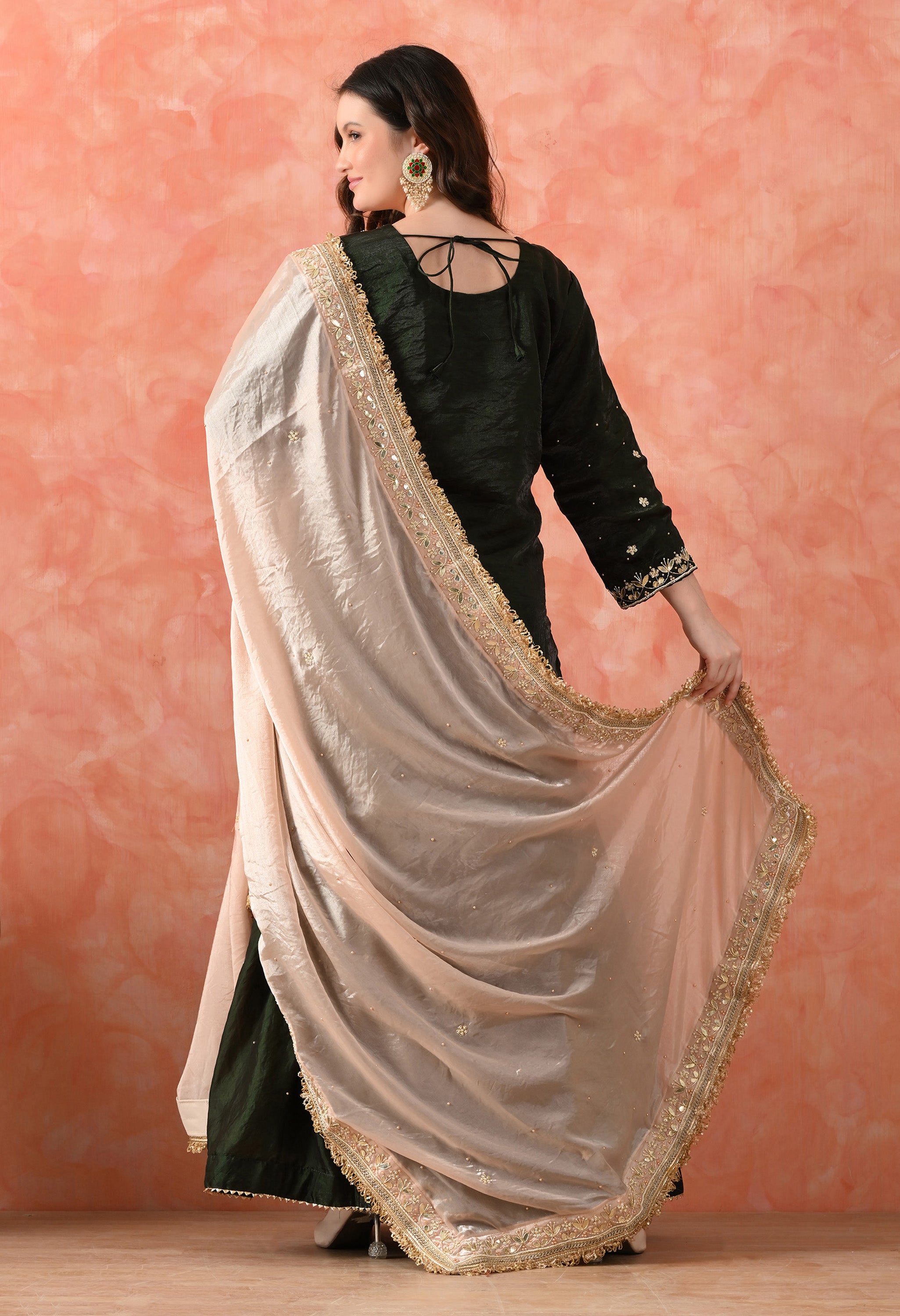 Bottle Green Gharara Set