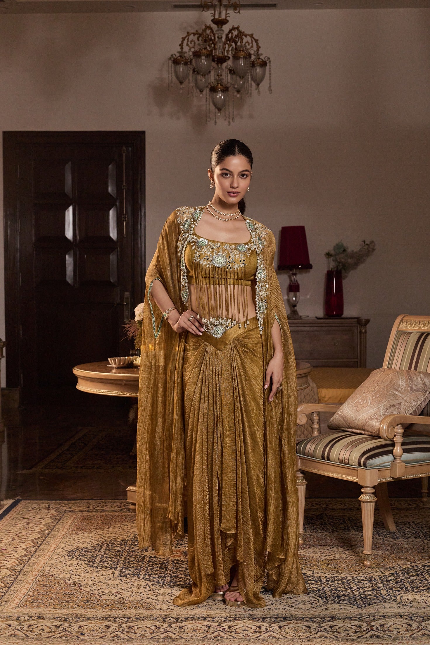 NAVYA CAPE WITH SKIRT