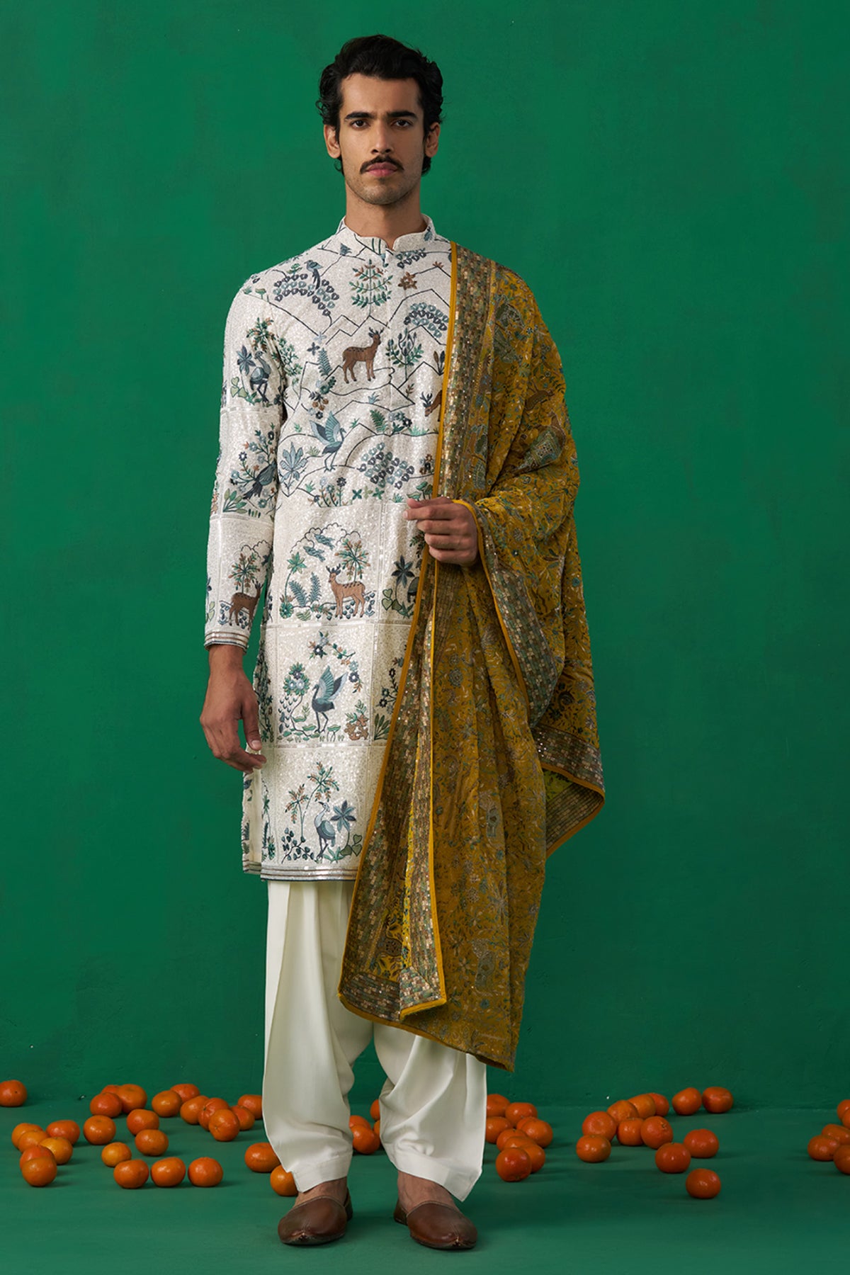 SWAN IVORY KURTA SET
