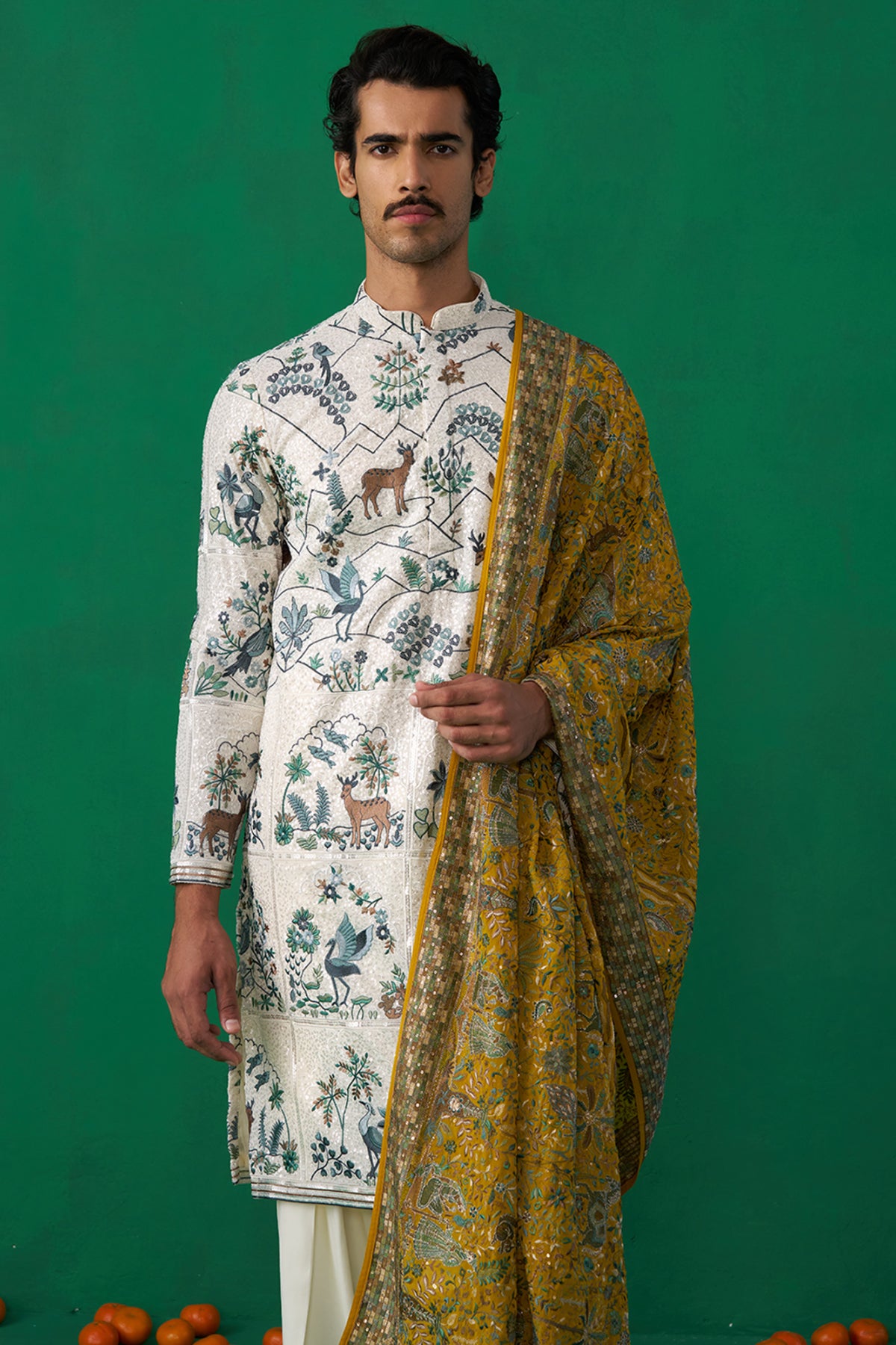 SWAN IVORY KURTA SET