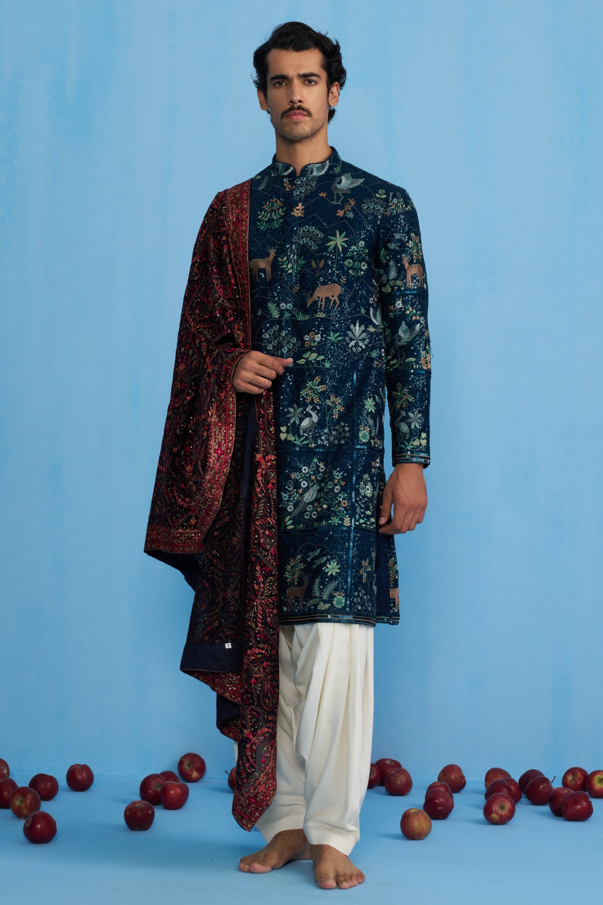 SWAN NAVY BLUE KURTA SET