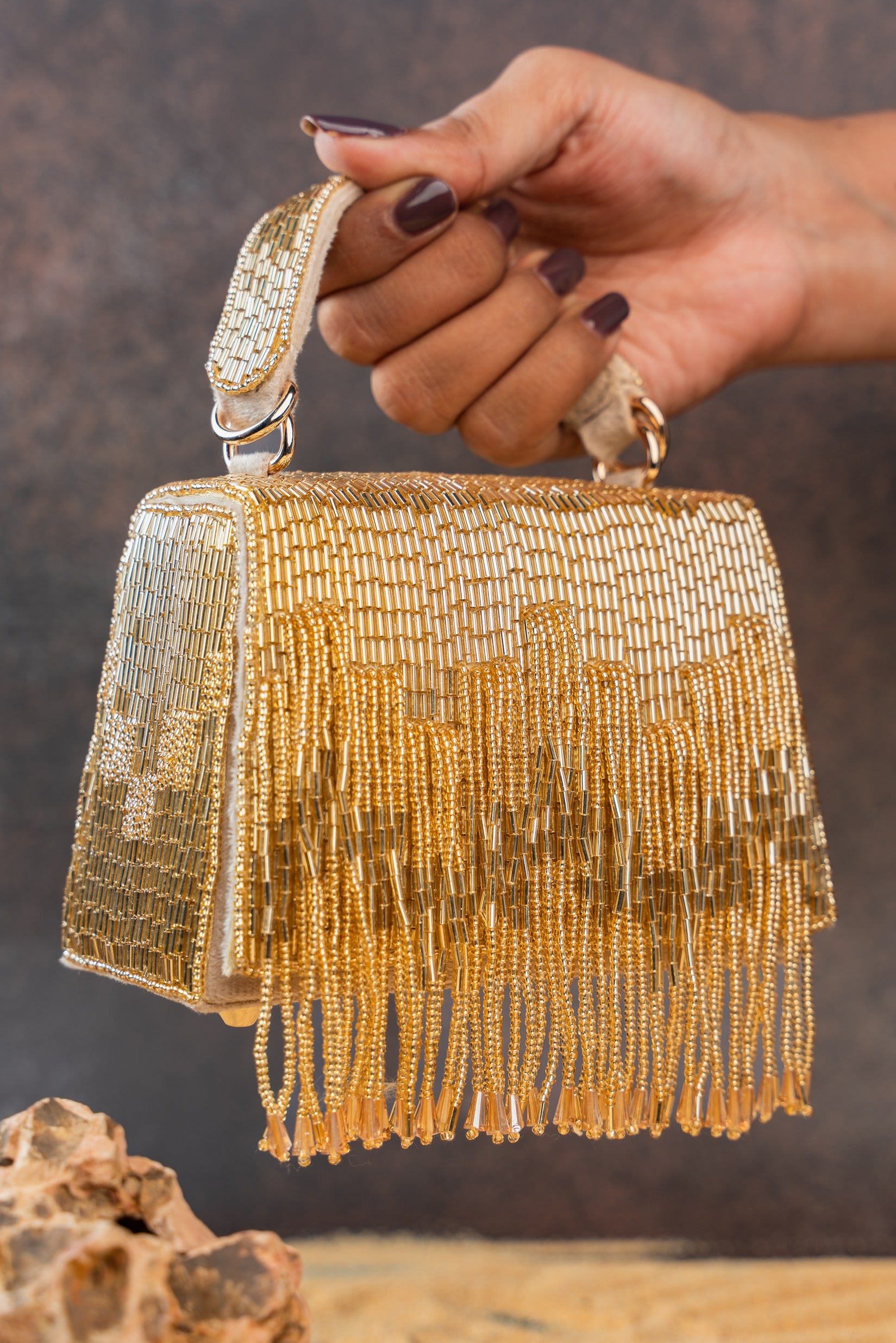 Salli En vie Mini Kasse Tassel Gold