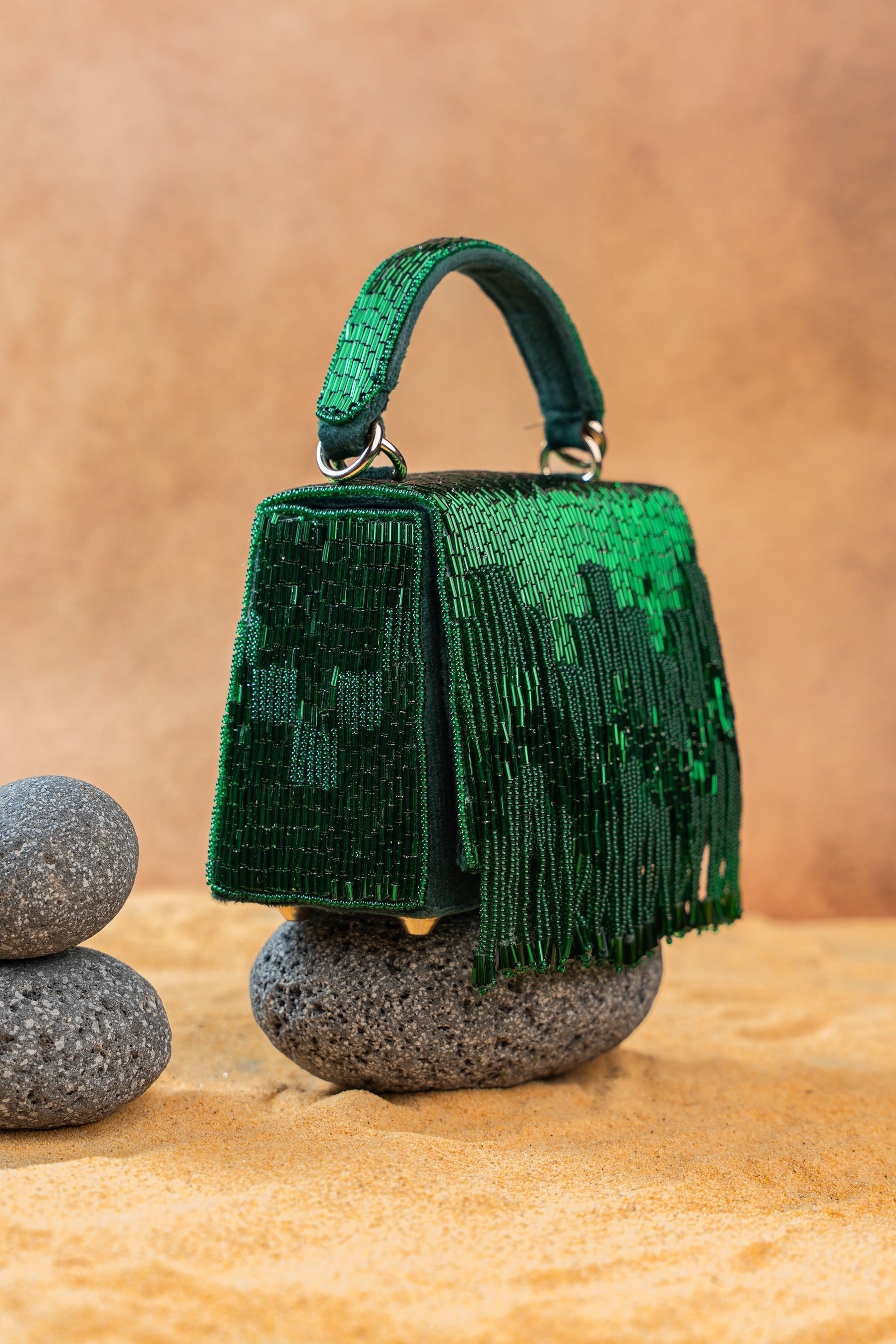 Salli En vie Mini Kasse Tassel Green