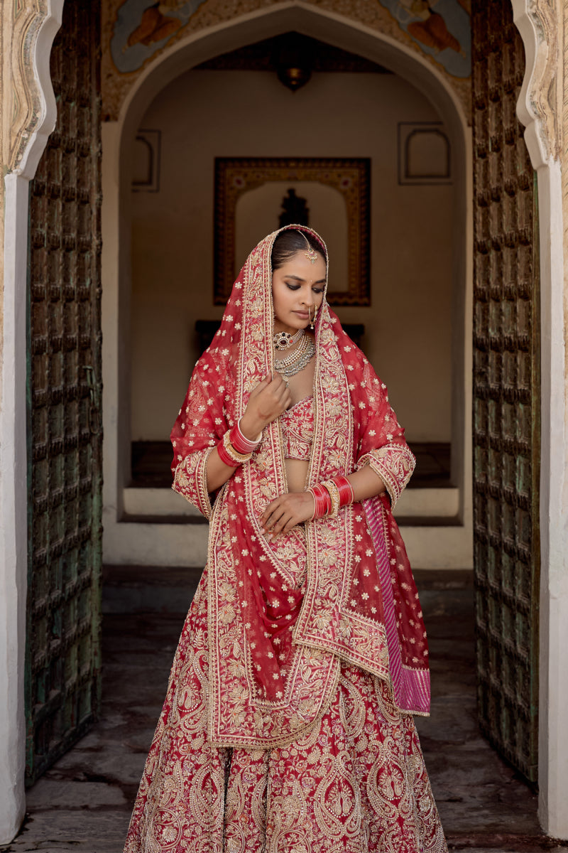 Sanaa Dabka Zardozi Bridal Lehenga Set