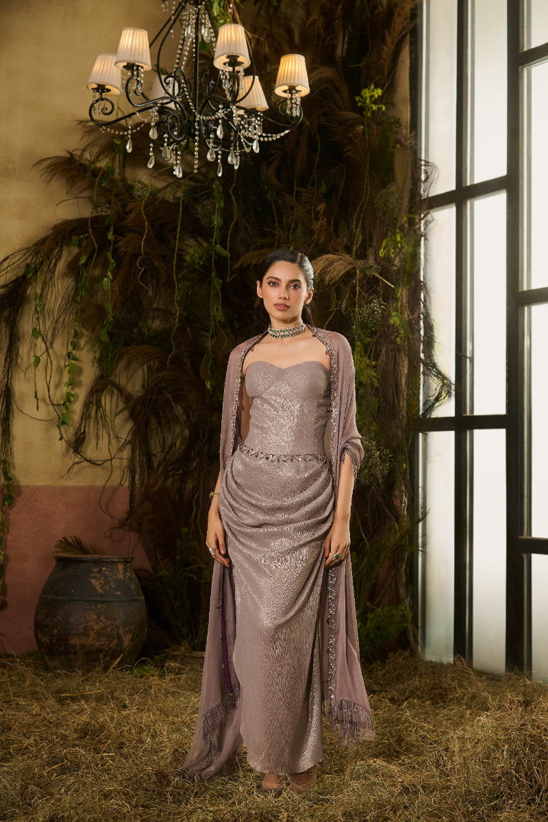 Cowl Skirt, Corset And Stole