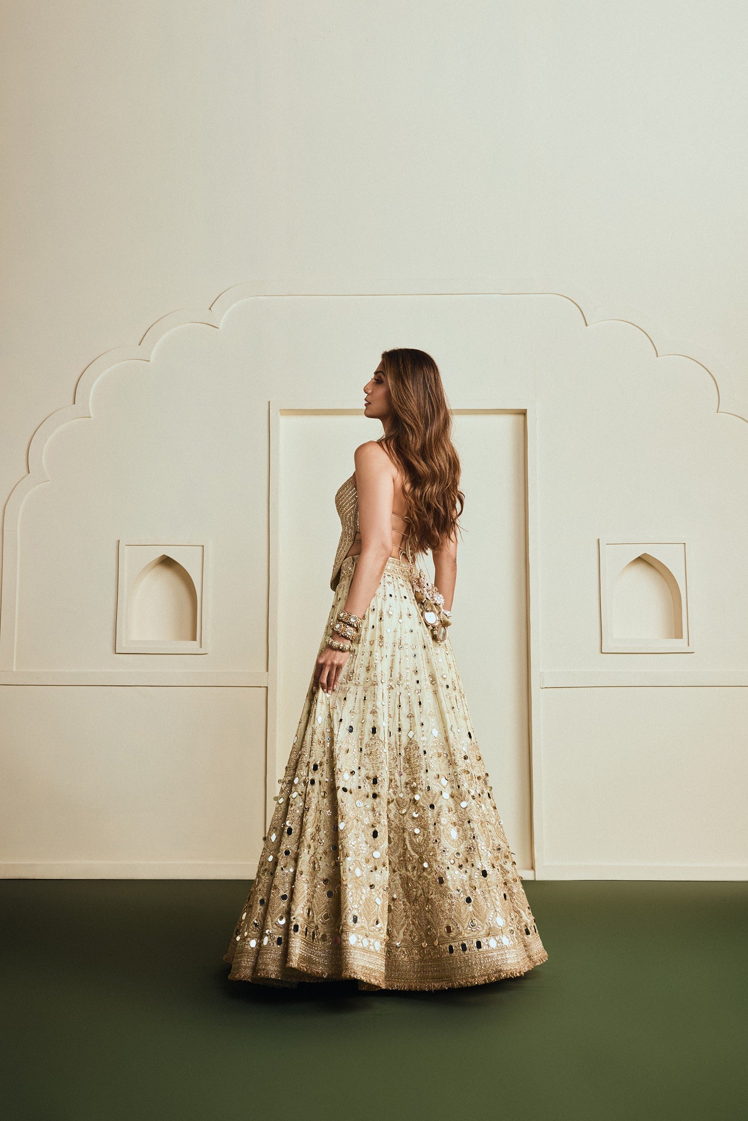 Shilpa Shetty In Saanjh Lehenga Set
