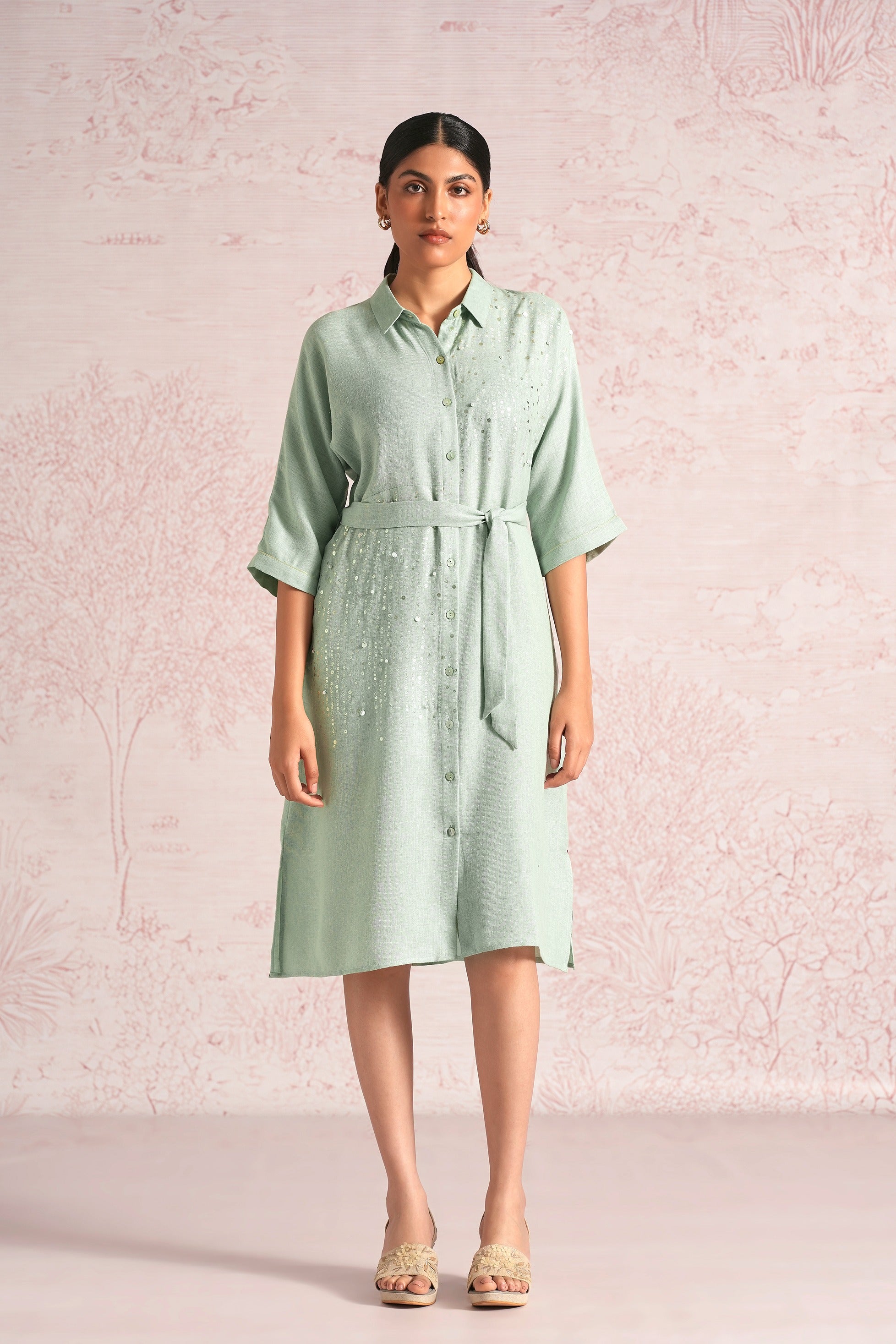 Shimmer Strings Kyra Dress - Cloud