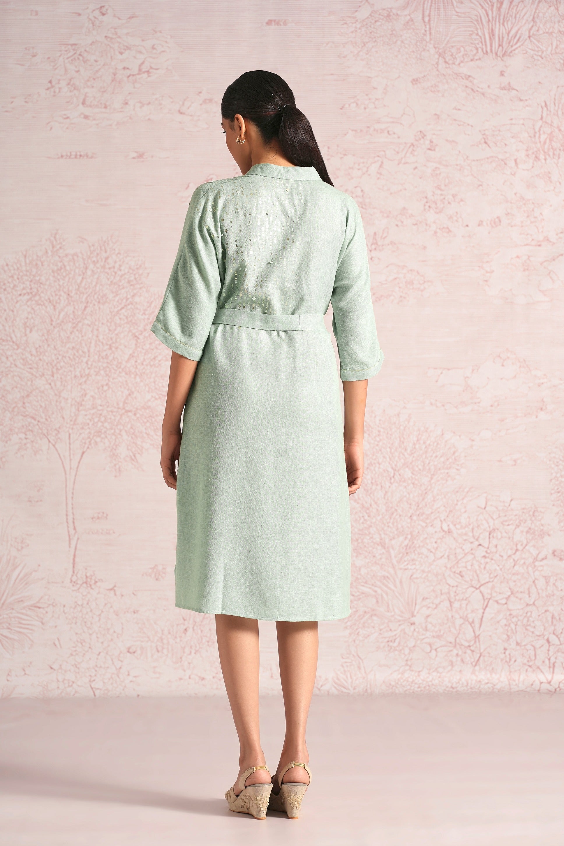 Shimmer Strings Kyra Dress - Cloud