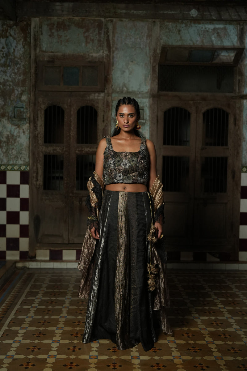 Shree - Blouse, skirt & dupatta set