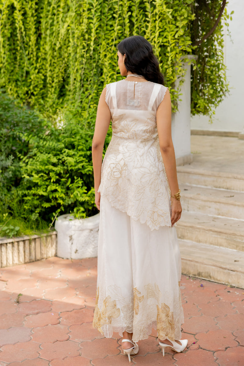 Shwetha - Overlay, bustier & sharara pants