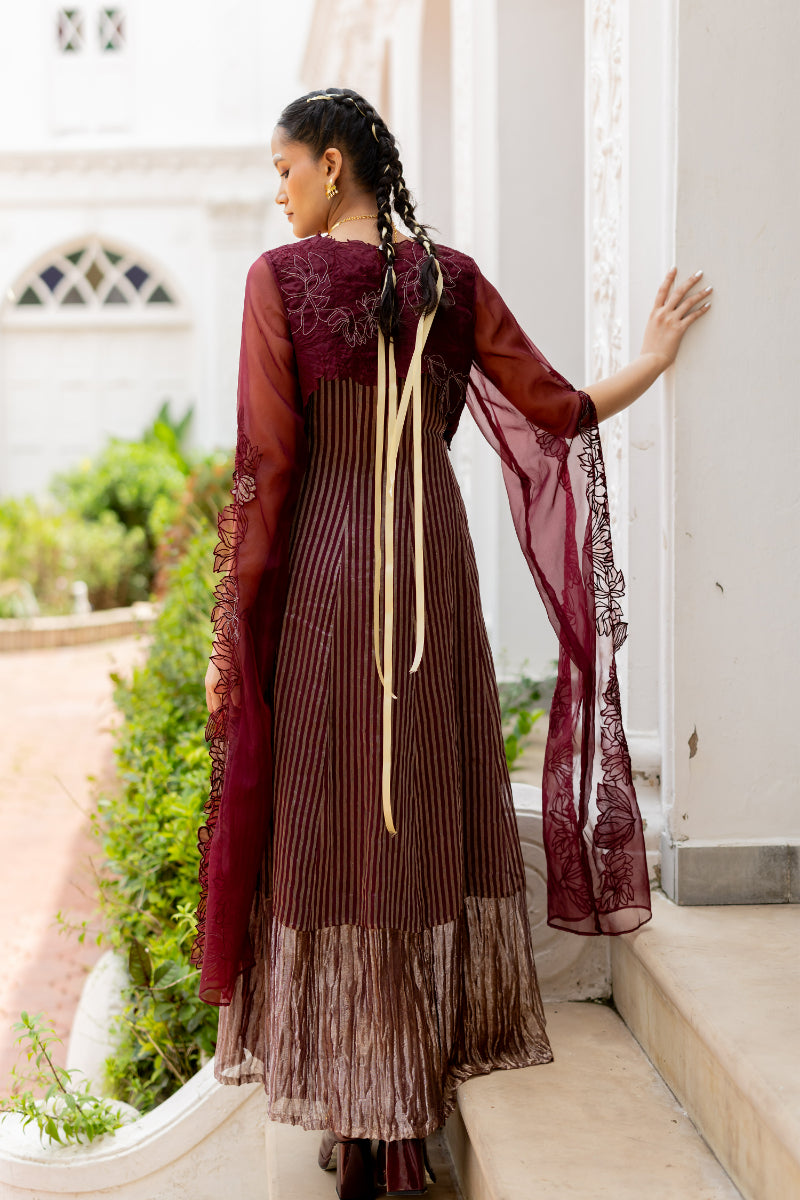 Simran- Overlay & dress set