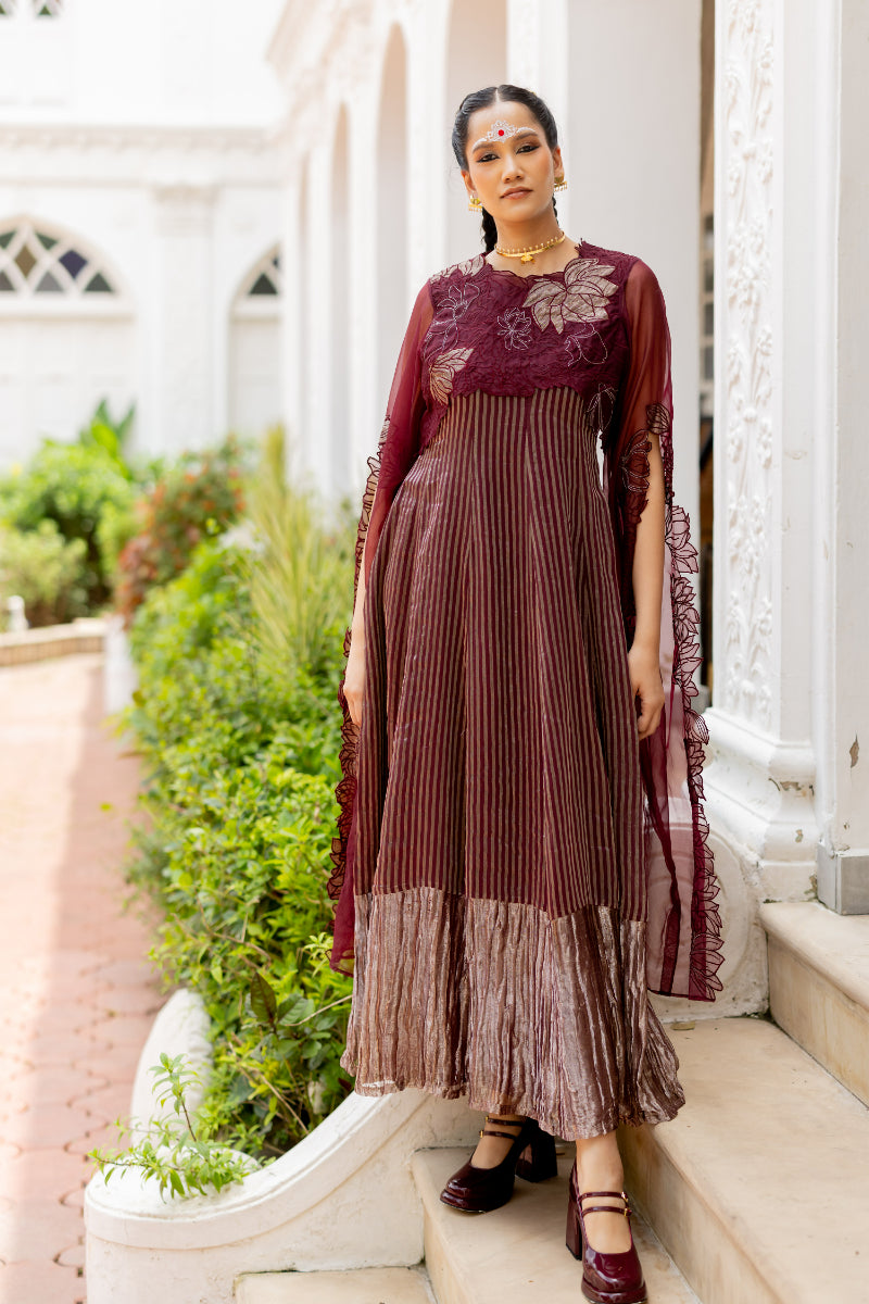 Simran- Overlay & dress set