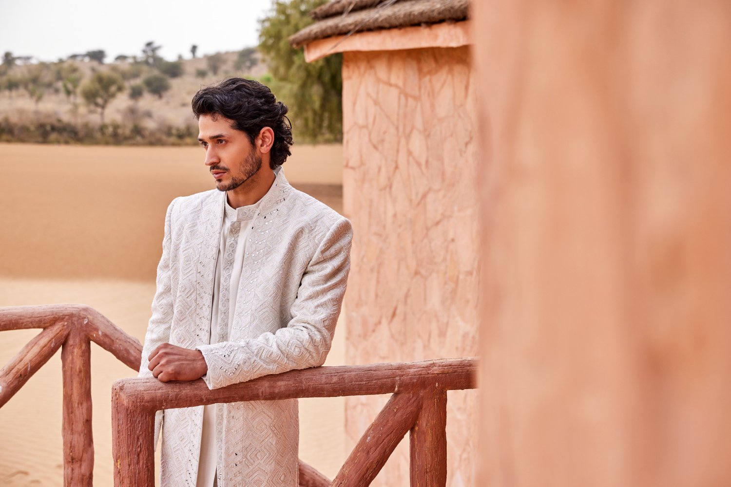 Ivory Front
  Open Sherwani