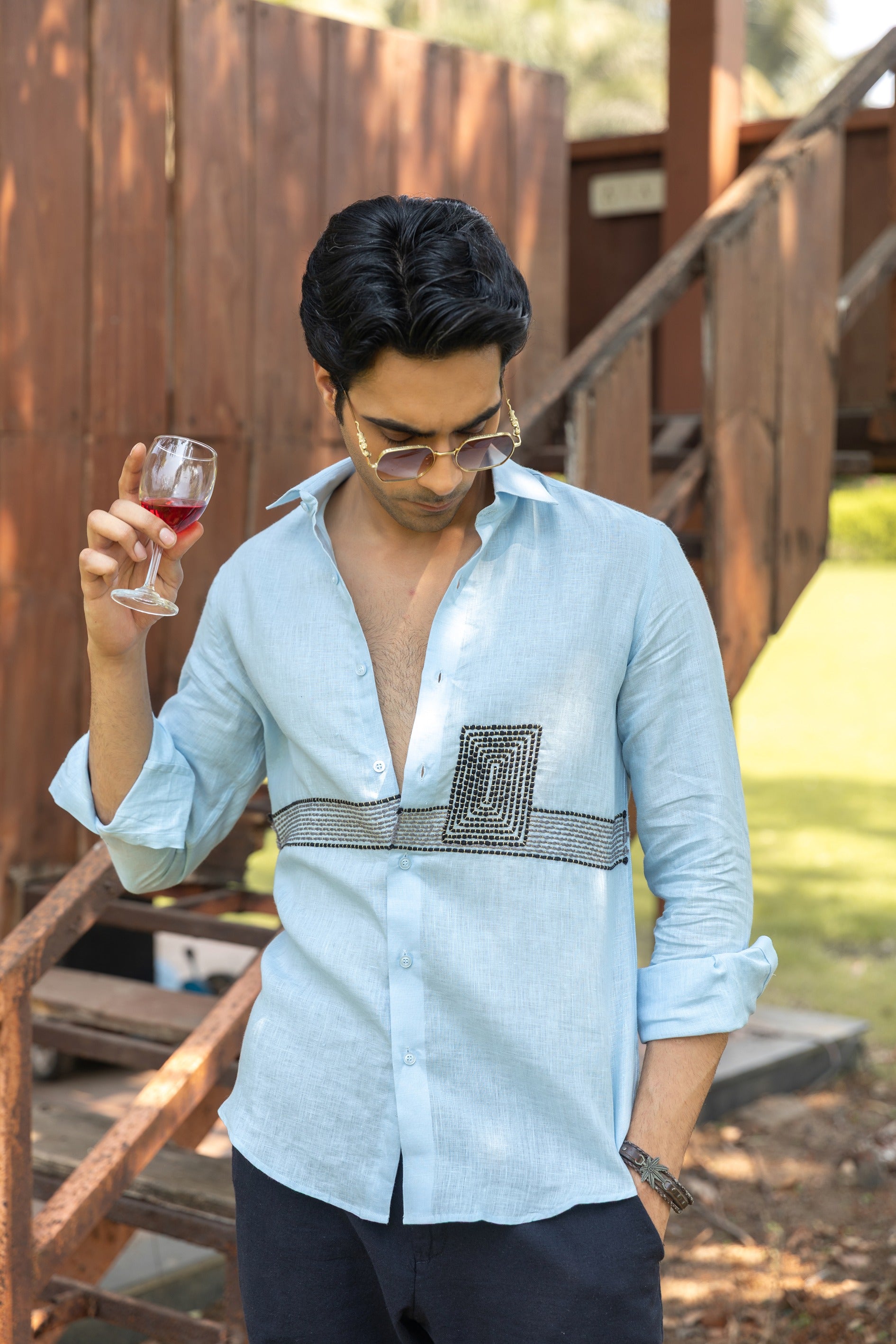 Blue Mist Linen Shirt