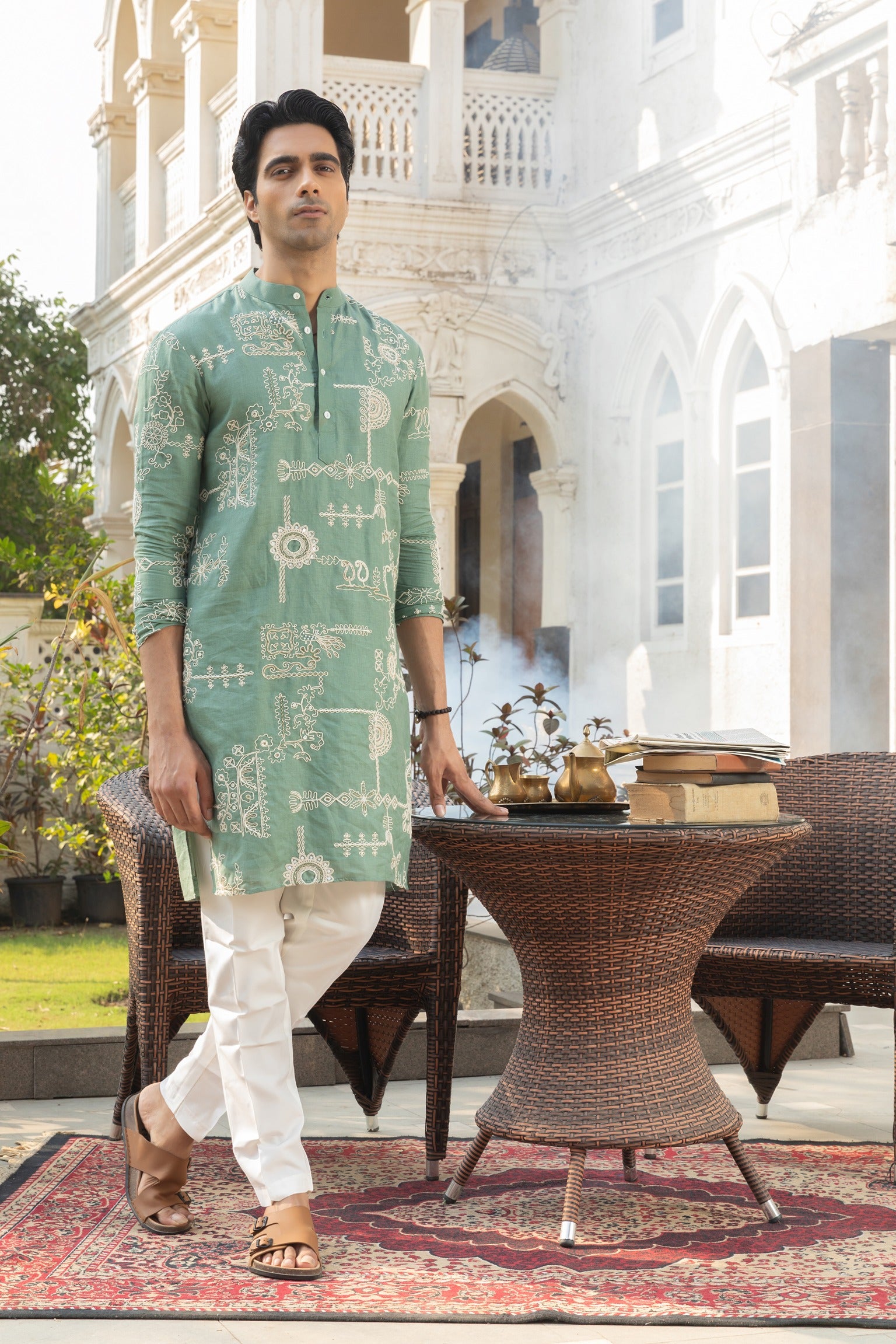 Ivory Linen Kurta