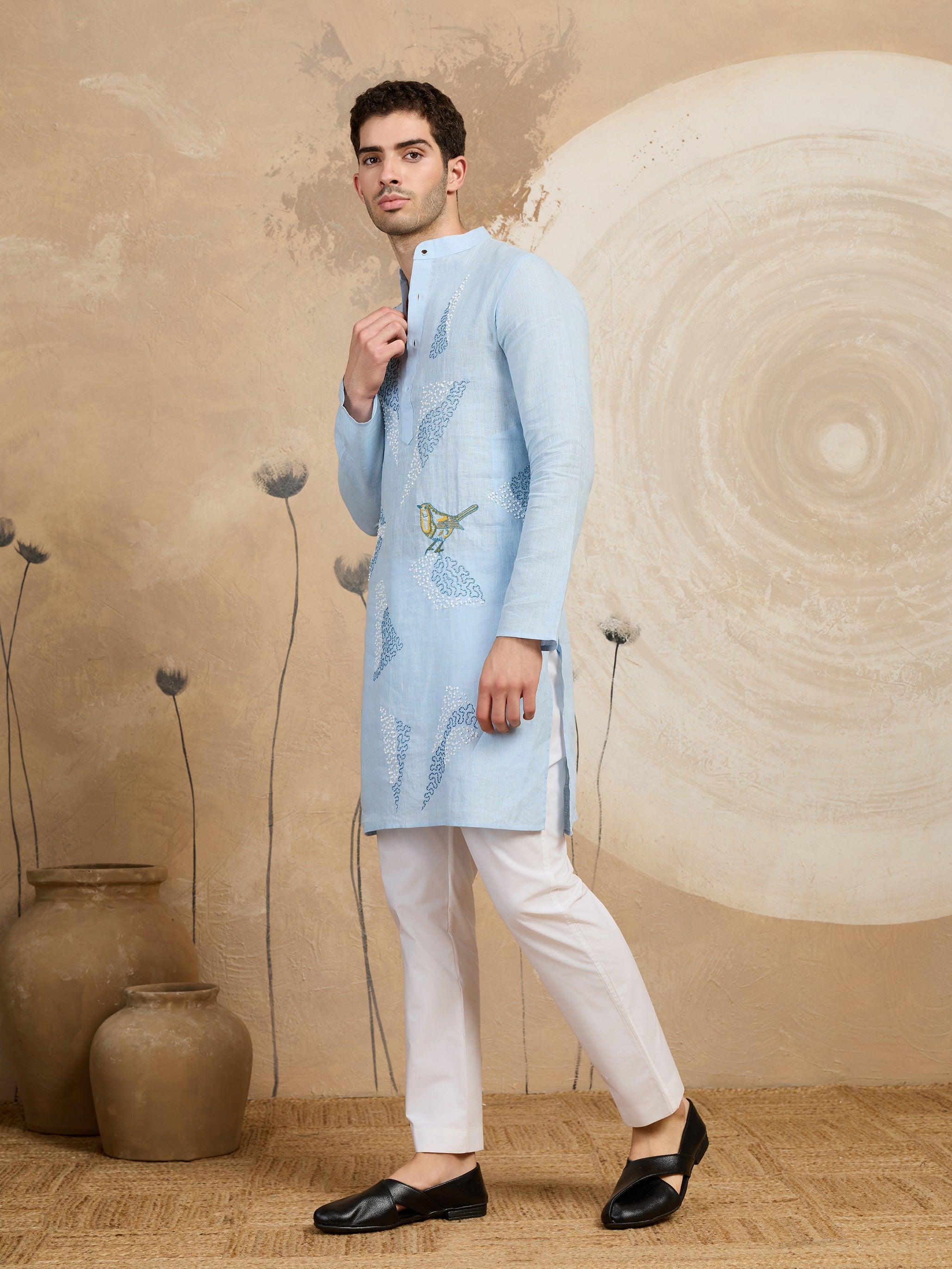 Sky Sparrow Kurta