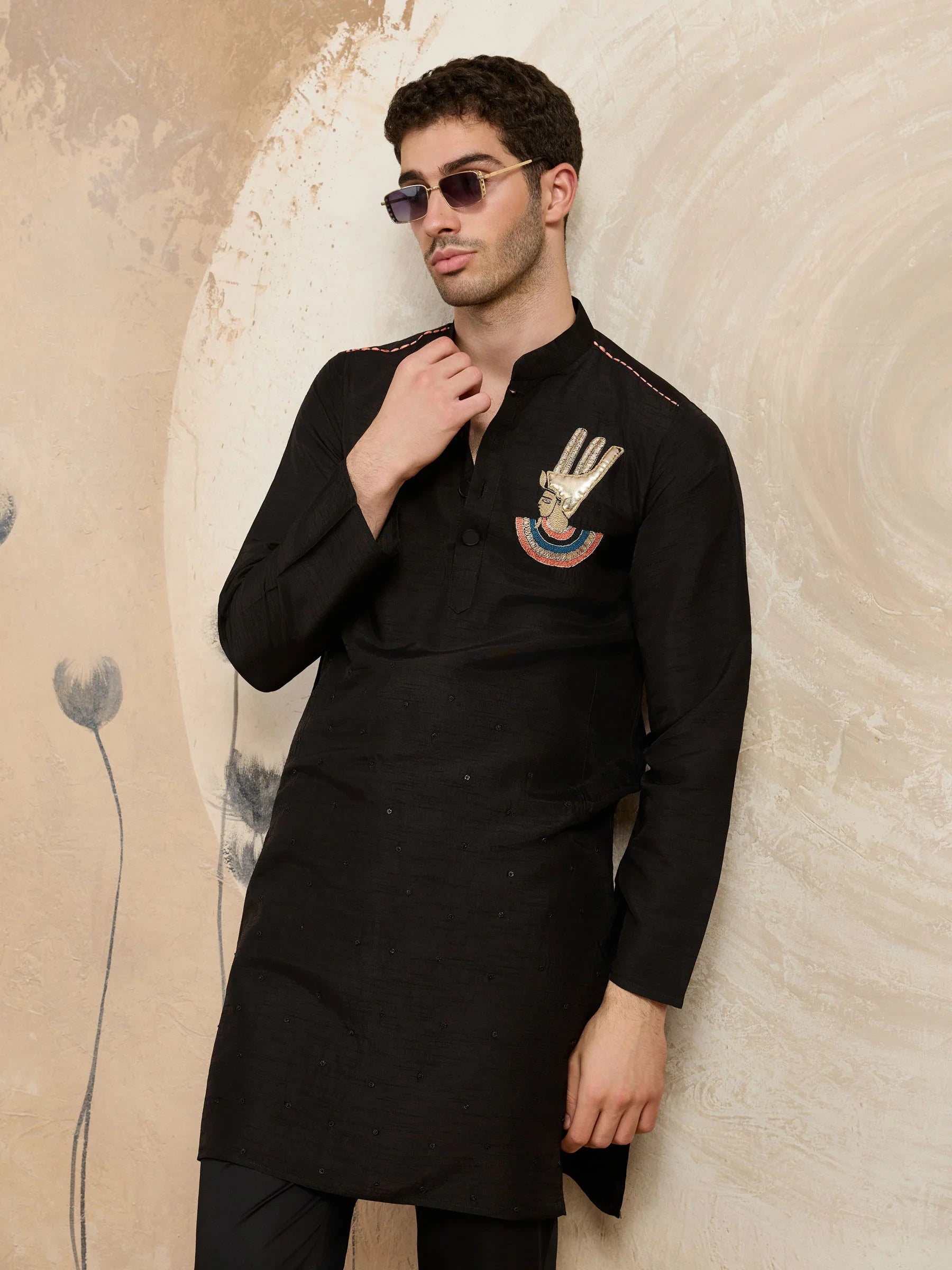 Royal Black Monarch Kurta