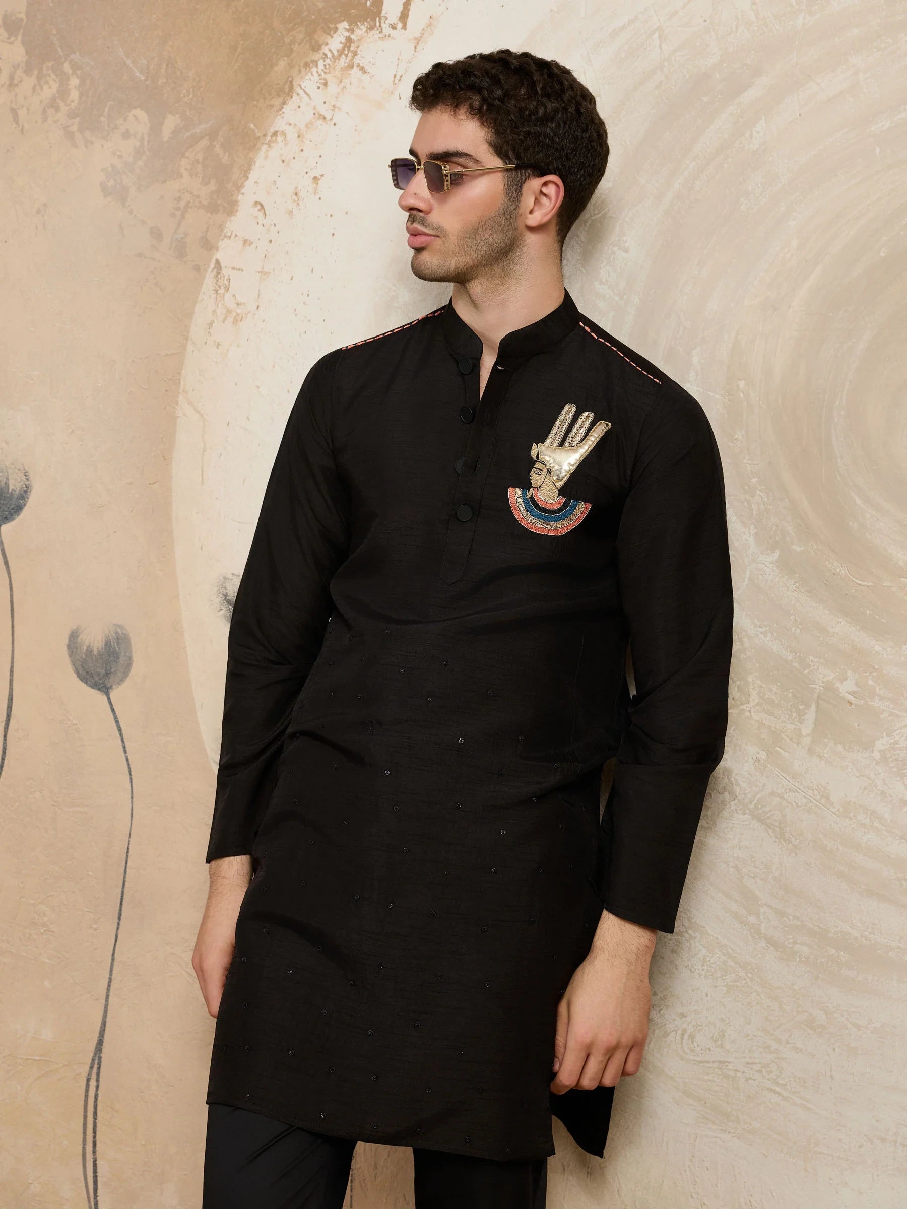 Royal Black Monarch Kurta
