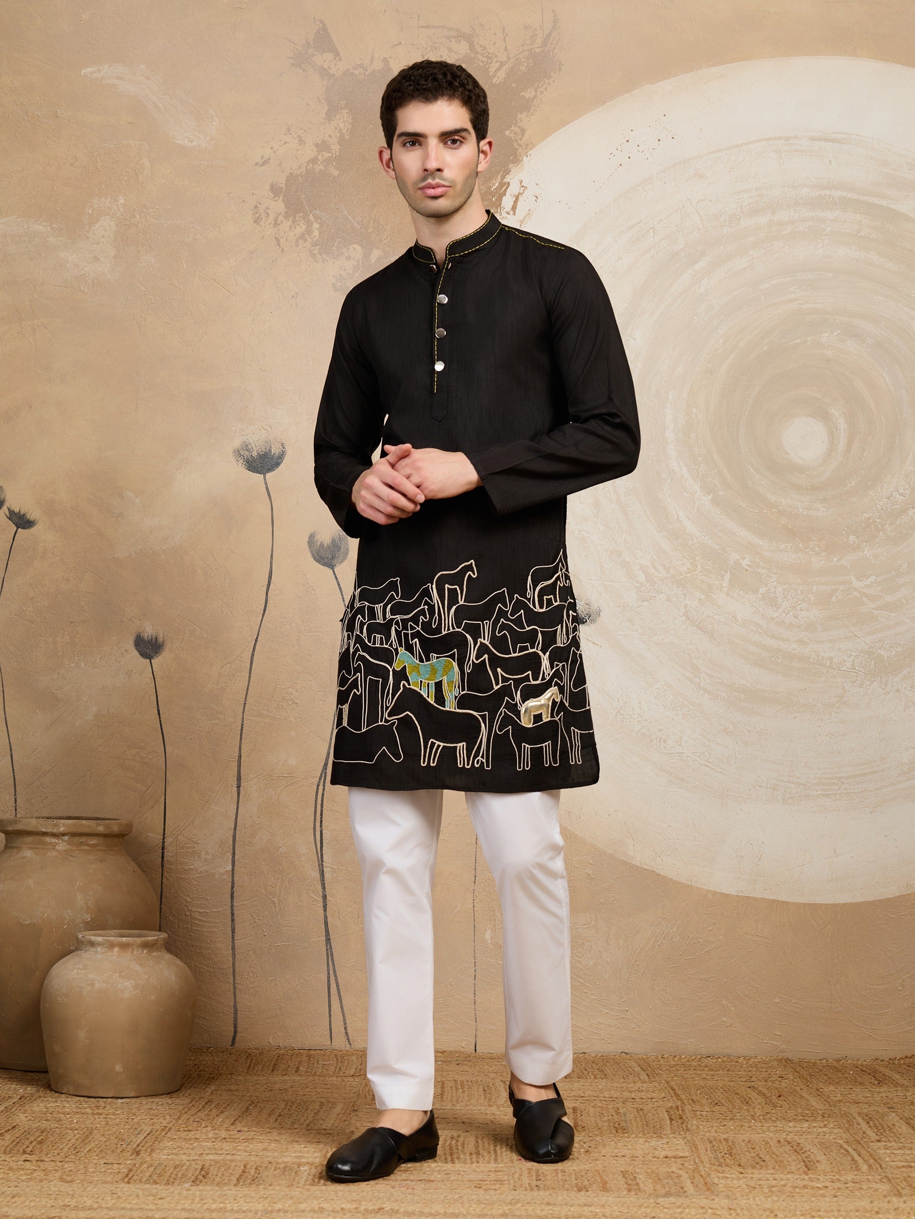 Midnight Stallions Kurta