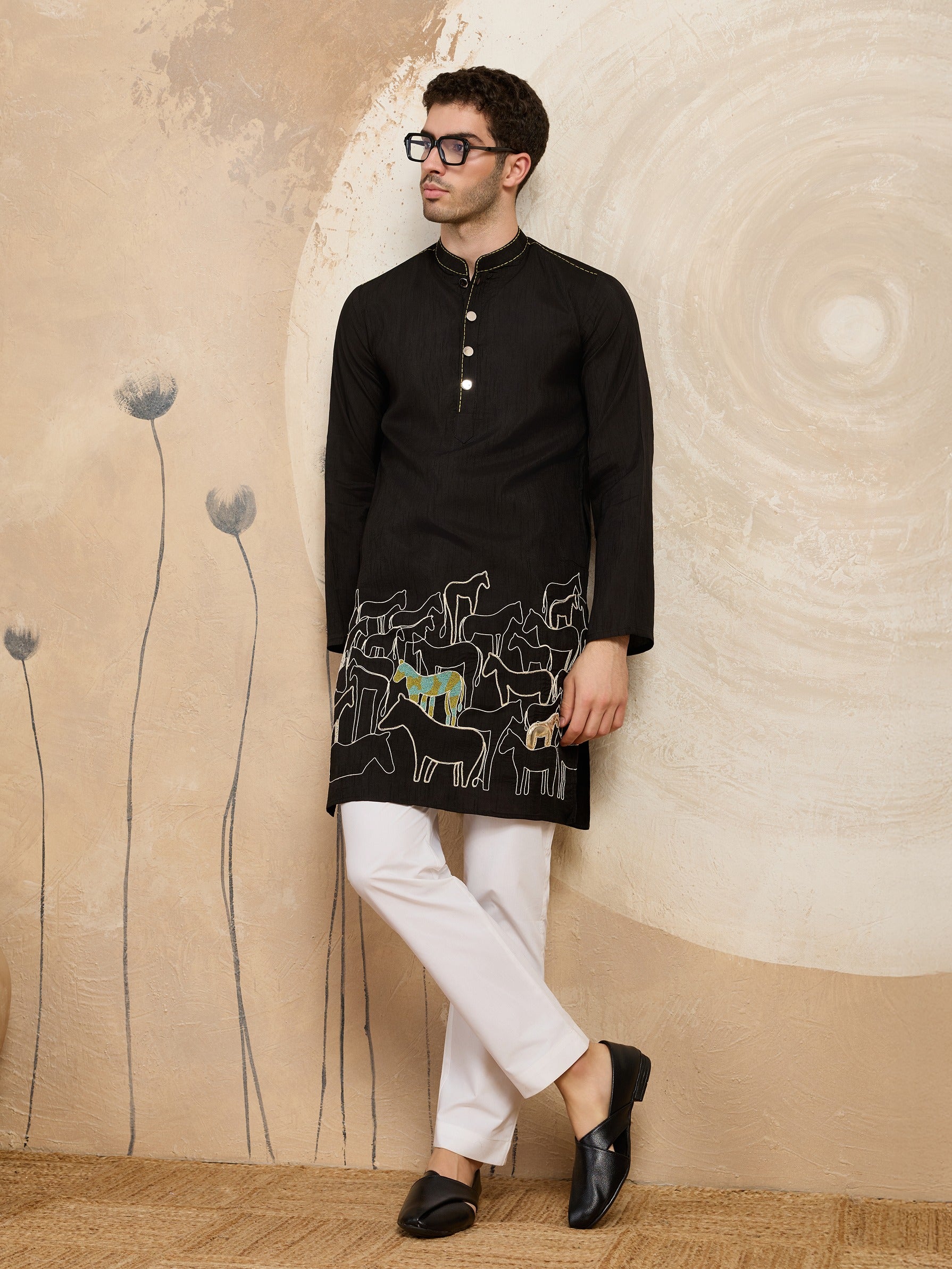 Midnight Stallions Kurta