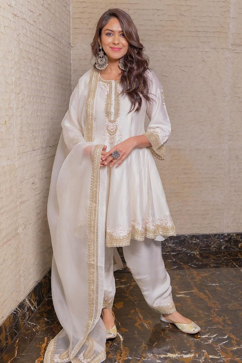 Faria- Short Anarkali with salwar and dupatta