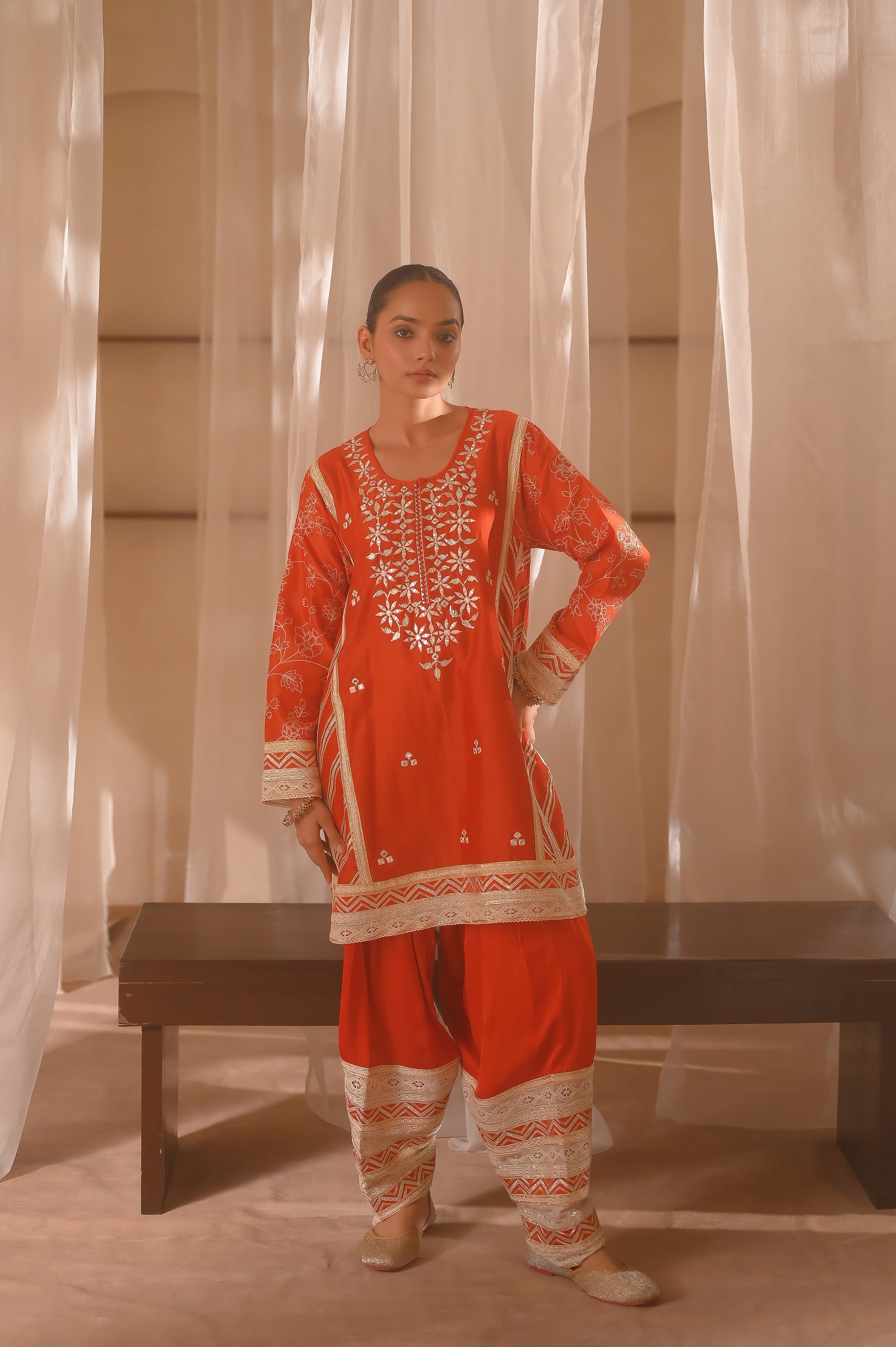 Shorts Kurta Side Kali With Salwar