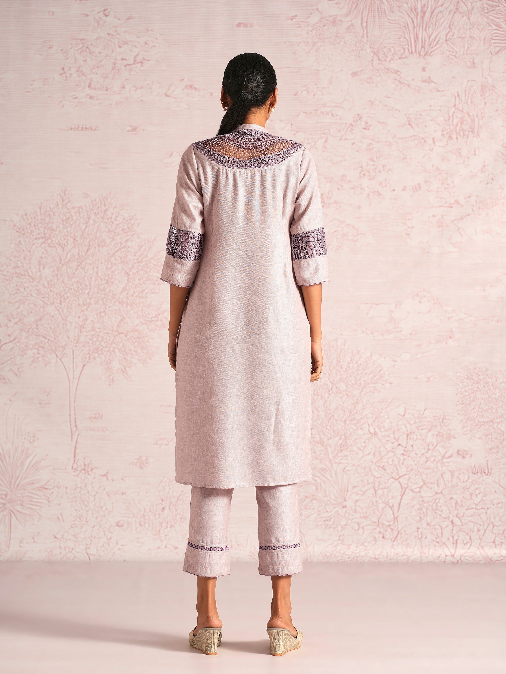 Summer Threads Cara Kurta set - Mauve