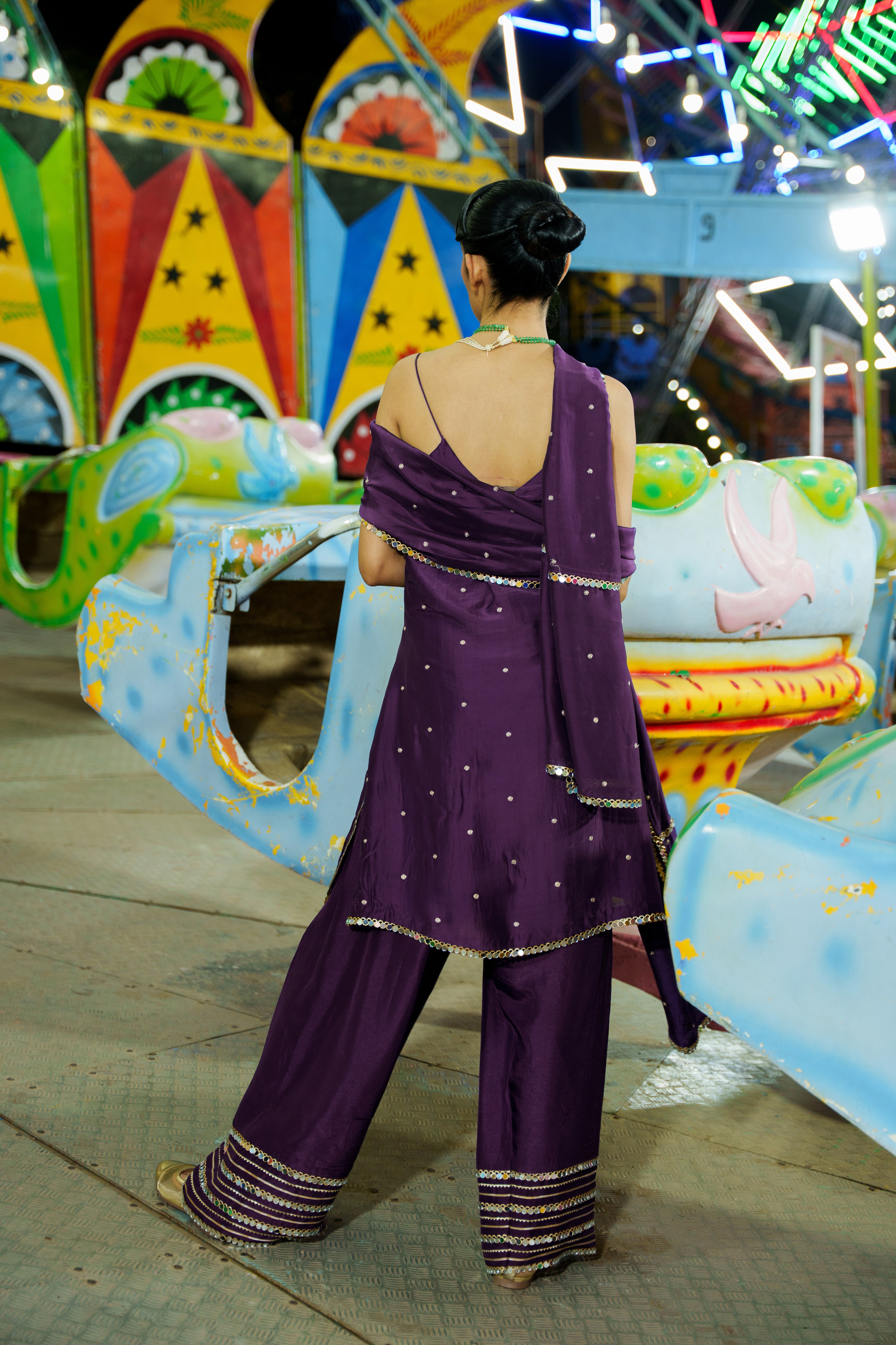 Deep Purple Kurta Set