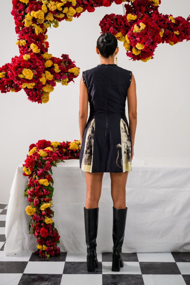 Retro Rose' Mini Dress