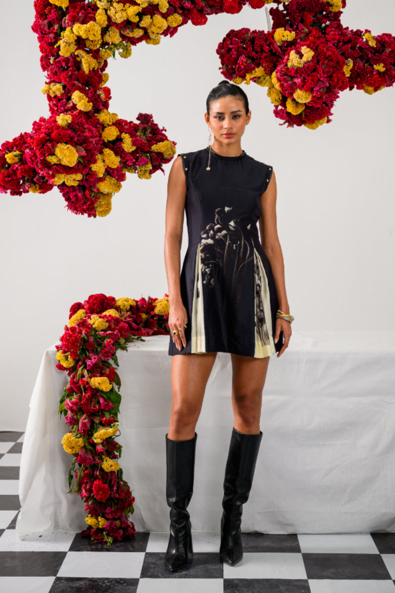 Retro Rose' Mini Dress