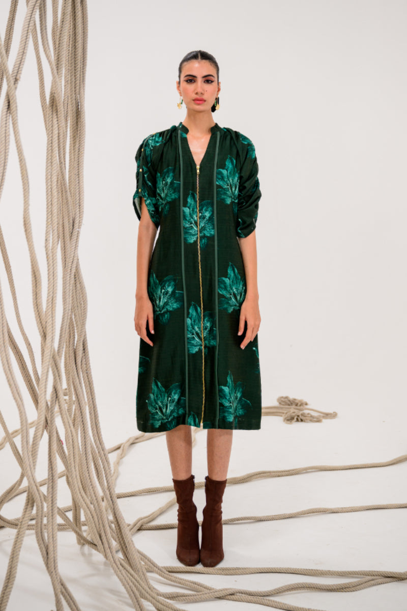 Frostleaf Zipper Midi