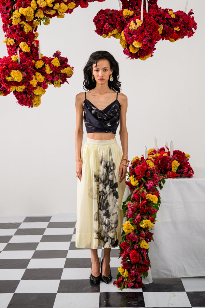 Noir & Ivory Skirt Set