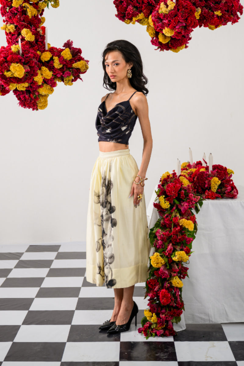 Noir & Ivory Skirt Set