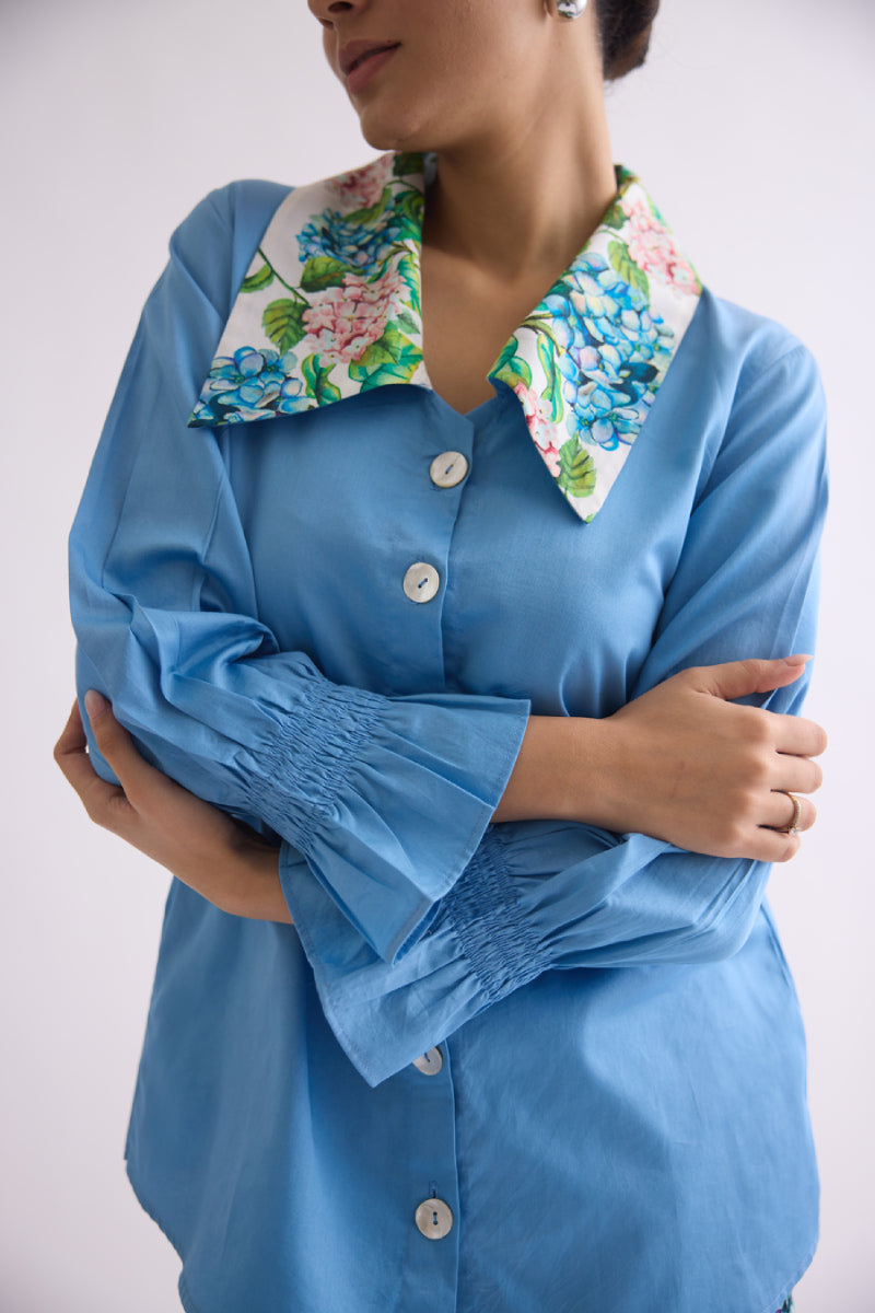 Azure Bloom Shirt