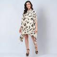 Load image into Gallery viewer, Ivory and Black Floral Tunic
